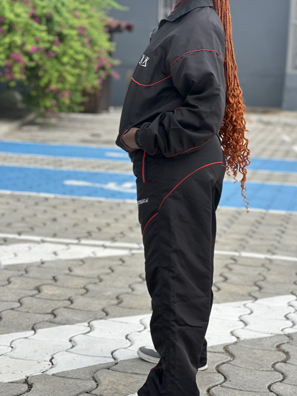 Kcatwalk black quality female tracksuit